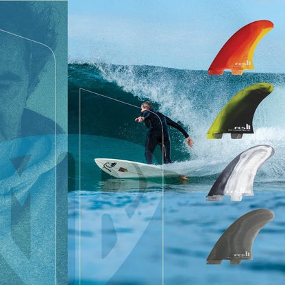 FCS II TWIN+STABILISER Mark Richards Performance Core M - L Cyber Lime Black - Must - Have for Surfers