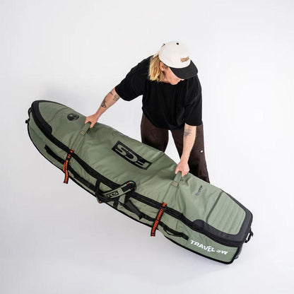 FCS Travel 3 Shortboard/Fish Wheelie Cover (6'7-7'6) Alpine - Must-Have for Surfers
