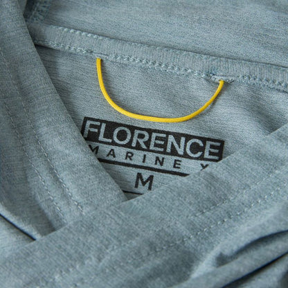Florence Marine X Airtex Long Sleeve Hooded (Small - Large) Heather Light Sea Blue - Must - Have for Surfers