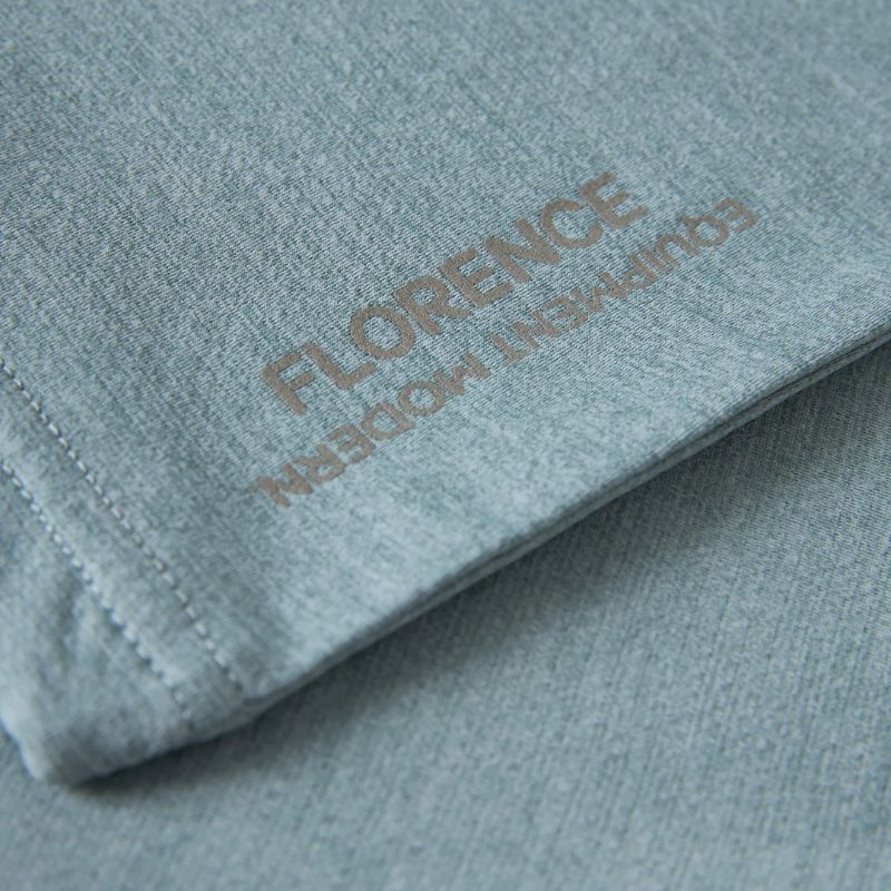 Florence Marine X Airtex Long Sleeve Hooded (Small - Large) Heather Light Sea Blue - Must - Have for Surfers