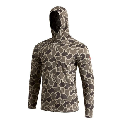 Florence Marine X Airtex Long Sleeve Hooded (XSmall) Tundra Camo - Must - Have for Surfers