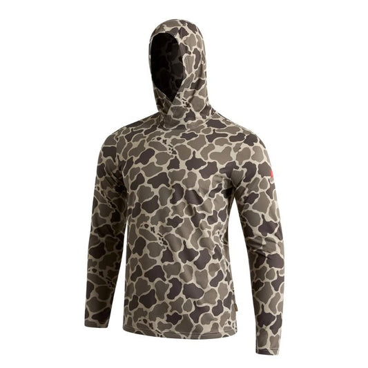 Florence Marine X Airtex Long Sleeve Hooded (XSmall) Tundra Camo - Must - Have for Surfers