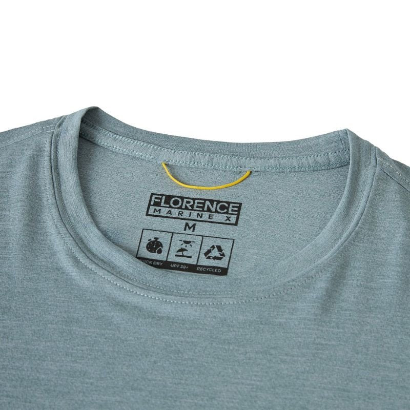 Florence Marine X Rashguard Airtex Long Sleeve (Small - XXLarge) Heather Light Sea Blue - Must - Have for Surfers