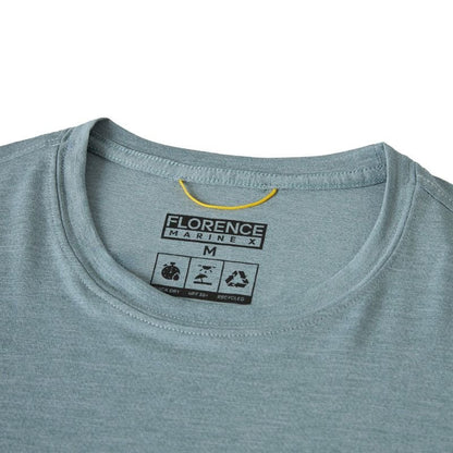 Florence Marine X Rashguard Airtex Long Sleeve (Small - XXLarge) Heather Light Sea Blue - Must - Have for Surfers