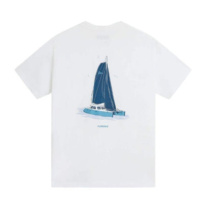 Florence Marine X T-Shirt Vela Pocket (Small - XLarge) White - Must - Have for Surfers