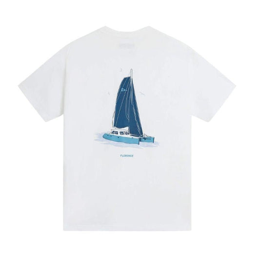 Florence Marine X T-Shirt Vela Pocket (Small - XLarge) White - Must - Have for Surfers