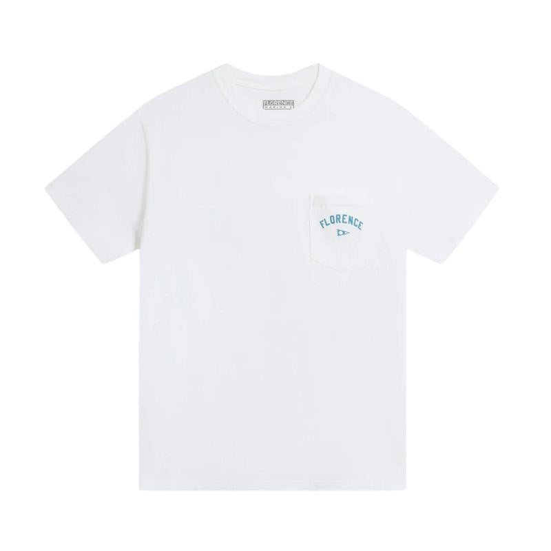 Florence Marine X T-Shirt Vela Pocket (Small - XLarge) White - Must - Have for Surfers