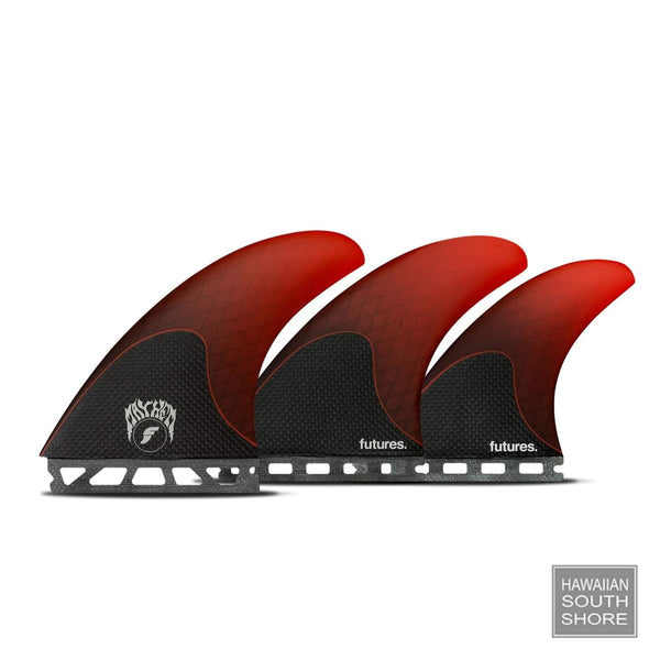 FUTURES Mayhem Honeycomb 5 Fin 3.0 Large Neutral Template Red