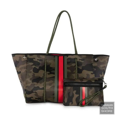 HA Tote Bag Grayson Soho green camo with olive black red stripe