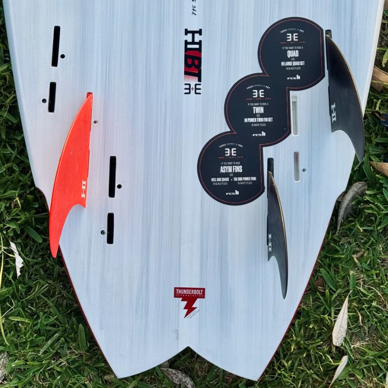 Harley Ingleby HIBT 3+3 Fins (5'10 - 7'2) Thunderbolt Red - Must - Have for Surfers