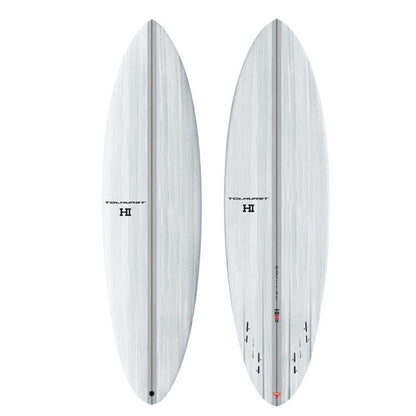 Harley Ingleby MID 4 Thunderbolt Red surfboard in Candy White