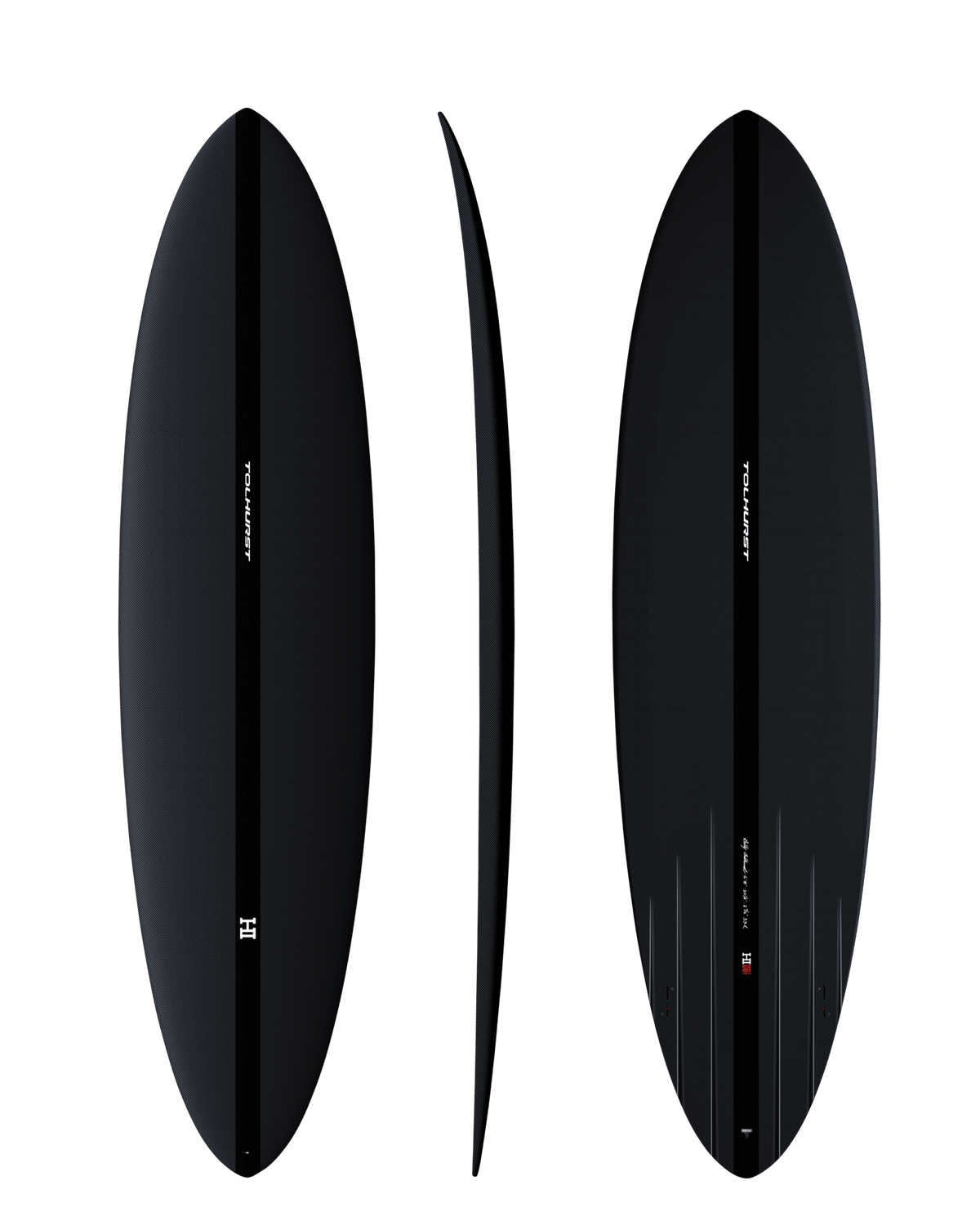 Thunderbolt Harley Ingleby MID 6 Mini Twin surfboard in Full Carbon, official Thunderbolt product photo