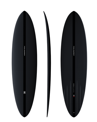 Thunderbolt Harley Ingleby MID 6 Mini Twin surfboard in Full Carbon, official Thunderbolt product photo