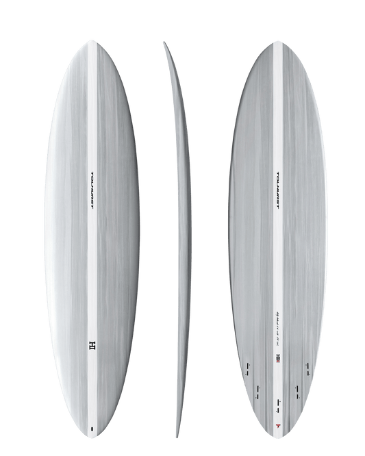 Thunderbolt Harley Ingleby MID 6 five-fin surfboard in Candy White, official Thunderbolt product photo