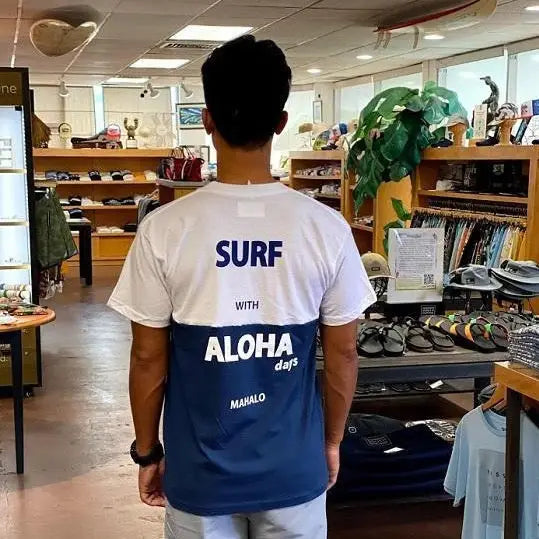 Hawaiian Original AD Shaka Tee Navy/White-CLOTHING/BAG-HawaiianSouthShore-[SURFBORDS HAWAII SURF SHOP]-HawaiianSouthShore