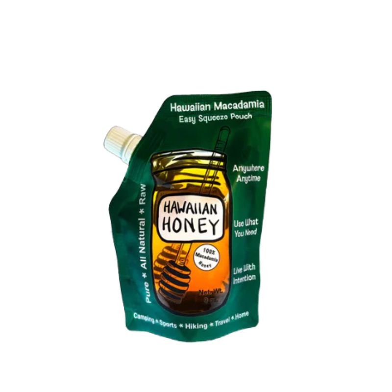 Hawaiian Rainbow Bees Honey Pouch 9oz Macadamia Nut - Must - Have for Surfers