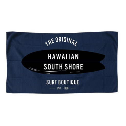 Hawaiian South Shore Beach Towel with Magnet twin board design