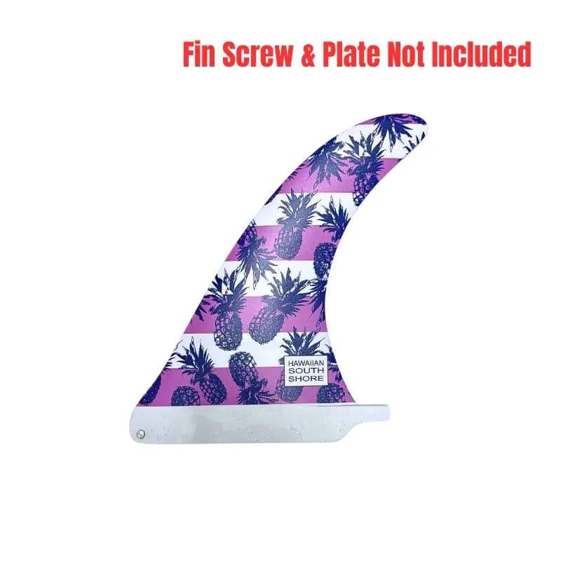 HawaiianSouthShore Rake Noserider Longboard Fin 7'5-9' Pineapple Pink - Must-Have for Surfers