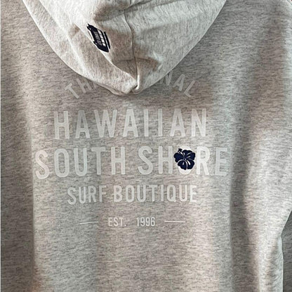 HawaiianSouthShore Hoodie Zip 1996 (Small -XLarge) Grey 2 - Must-Have for Surfers
