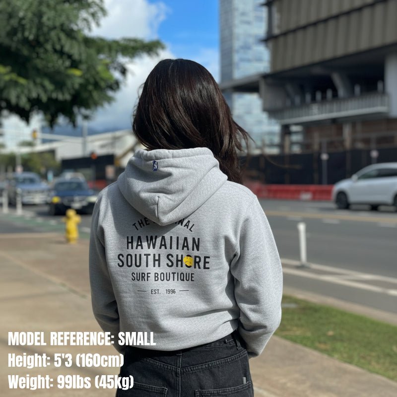 HawaiianSouthShore Hoodie Zip 1996 (Small - XLarge) Grey - Must - Have for Surfers