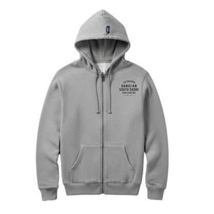 HawaiianSouthShore Hoodie Zip 1996 (Small - XLarge) Grey - Must - Have for Surfers
