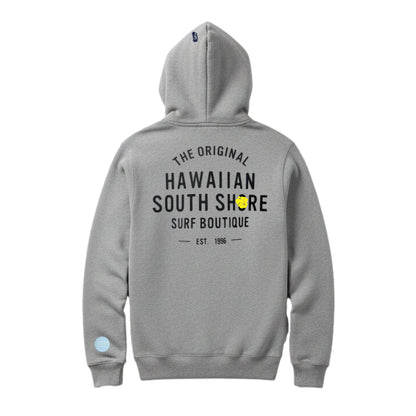 HawaiianSouthShore Hoodie Zip 1996 (Small - XLarge) Grey - Must - Have for Surfers