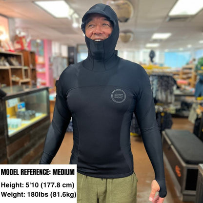 HawaiianSouthShore Hybrid Hooded Wet Rash w/ Thumbhole (Small - XXLarge) - Must - Have for Surfers