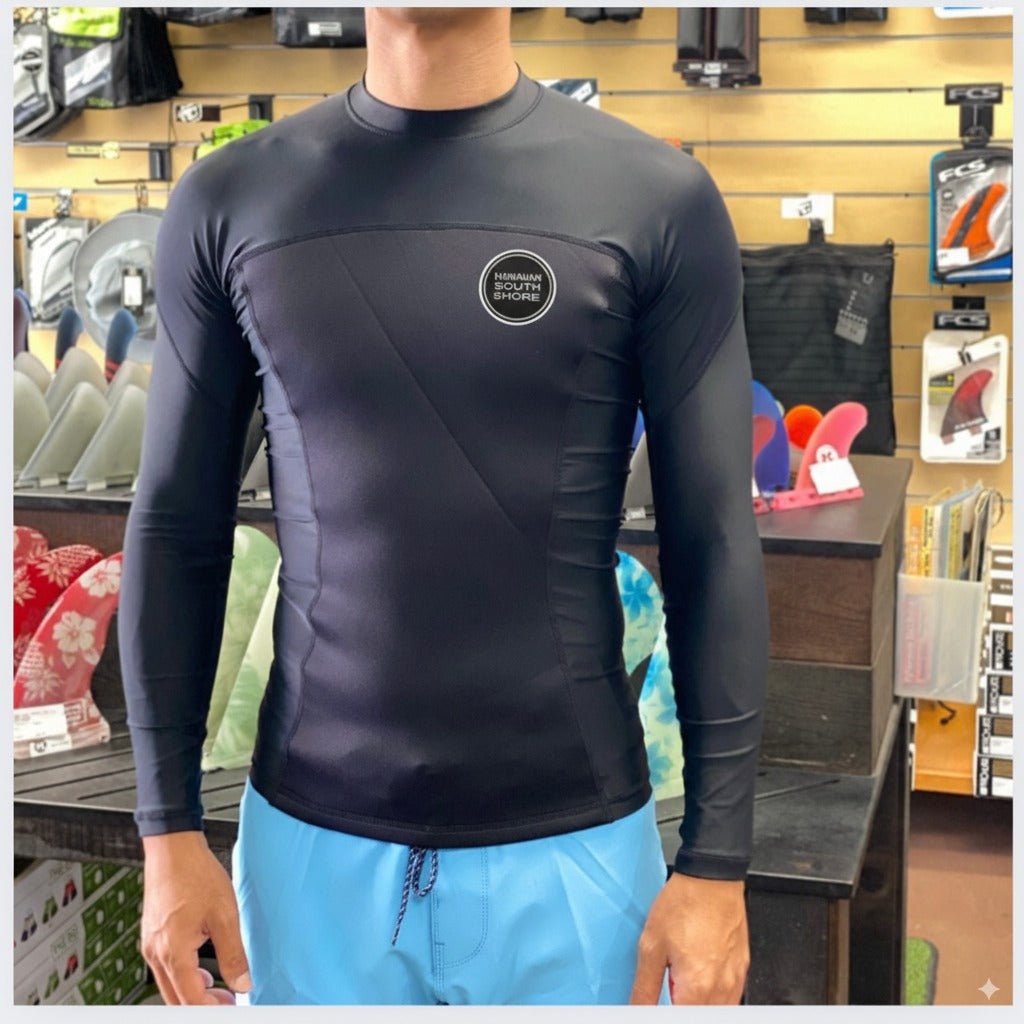 HawaiianSouthShore Hybrid Wet/RashGuard Ltd. (Small - XXLarge) Black - Must - Have for Surfers
