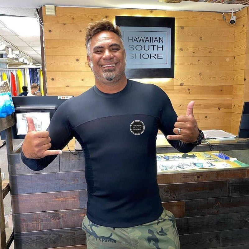 HawaiianSouthShore Hybrid Wet/RashGuard Ltd. (Small - XXLarge) Black - Must - Have for Surfers