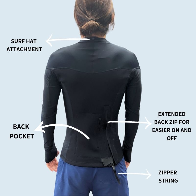 HawaiianSouthShore Hybrid Wet/RashGuard Ltd. (Small - XXLarge) Black - Must - Have for Surfers