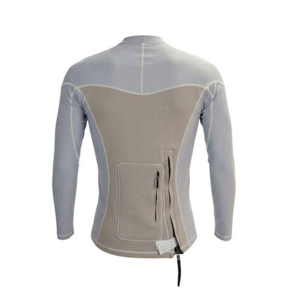 HawaiianSouthShore Hybrid Wet/Rashguard Ltd. (Small-XXLarge) Grey - Must-Have for Surfers