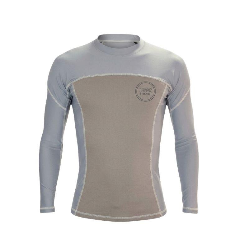 HawaiianSouthShore Hybrid Wet/Rashguard Ltd. (Small-XXLarge) Grey - Must-Have for Surfers