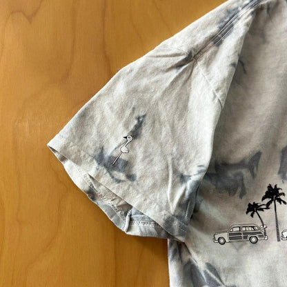 HawaiianSouthShore Kids T-Shirt Car & Palm 2 Made in Hawaii (XSmall-Large) Silver - Must-Have for Surfers