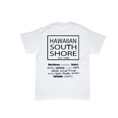 HawaiianSouthShore Kids T-Shirt SURFPOINT Made in Hawaii (XSmall-Large) White - Must-Have for Surfers