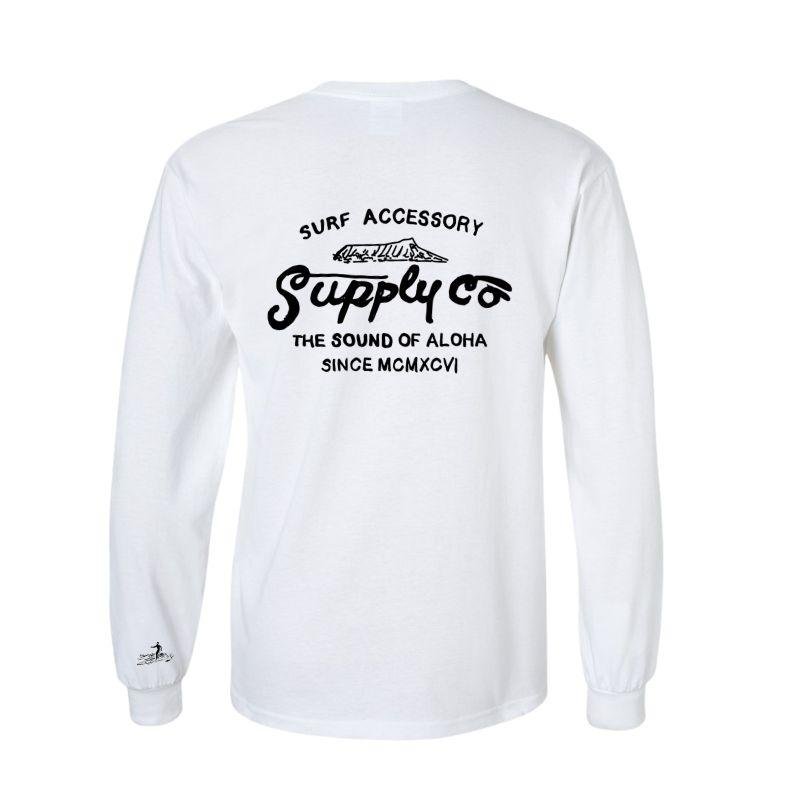 HawaiianSouthShore Long Sleeve T-Shirt Surf Supply (Small - XLarge) White - Must - Have for Surfers