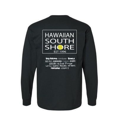 HawaiianSouthShore Longsleeves Tee SURFPOINT (Small - XLarge) Black - Must - Have for Surfers