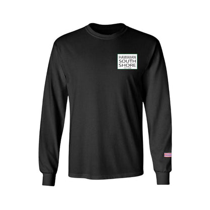 HawaiianSouthShore Longsleeves Tee SURFPOINT (Small - XLarge) Black - Must - Have for Surfers