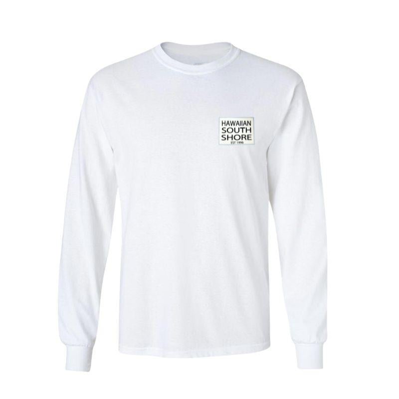 HawaiianSouthShore Longsleeves Tee SURFPOINT (Small - XLarge) White - Must - Have for Surfers
