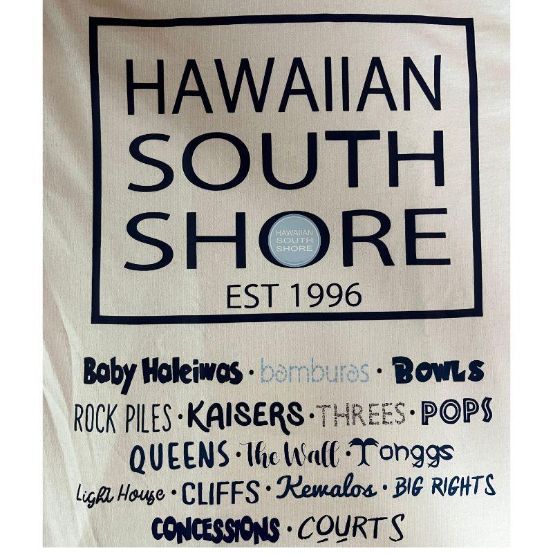 HawaiianSouthShore Longsleeves Tee SURFPOINT (Small - XLarge) White - Must - Have for Surfers
