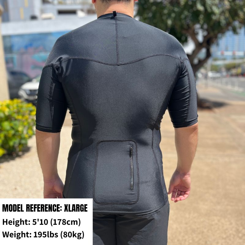 HawaiianSouthShore Rashguard Fitted (Small - XXLarge) Short Sleeves - Must - Have for Surfers