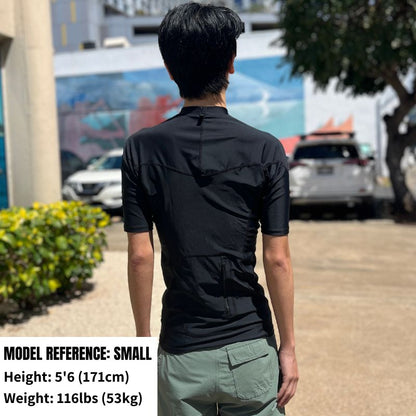 HawaiianSouthShore Rashguard Fitted (Small - XXLarge) Short Sleeves - Must - Have for Surfers