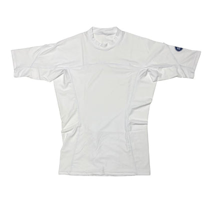 HawaiianSouthShore Rashguard Fitted (XSmall - 2XLarge) Short Sleeves White - Must - Have for Surfers
