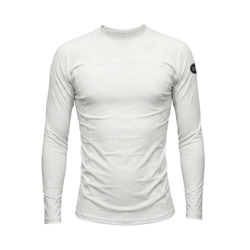 HSS Fitted Rashguard with Back Pocket Long Sleeves White at Hawaiian South Shore Honolulu