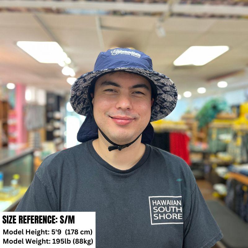 Hawaiiansouthshore Surf Hat Floral Navy - Must - Have for Surfers