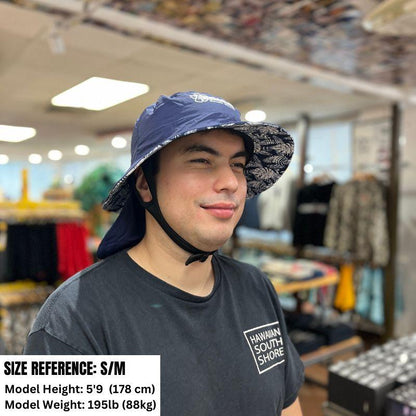 Hawaiiansouthshore Surf Hat Floral Navy - Must - Have for Surfers
