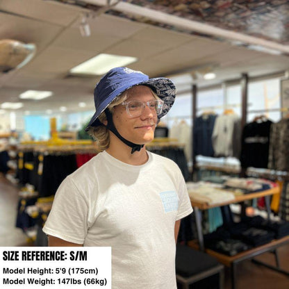 Hawaiiansouthshore Surf Hat Floral Navy - Must - Have for Surfers