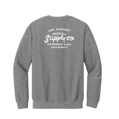 HawaiianSouthShore Sweater Crew Supply (Small - XLarge) Grey White - Must - Have for Surfers