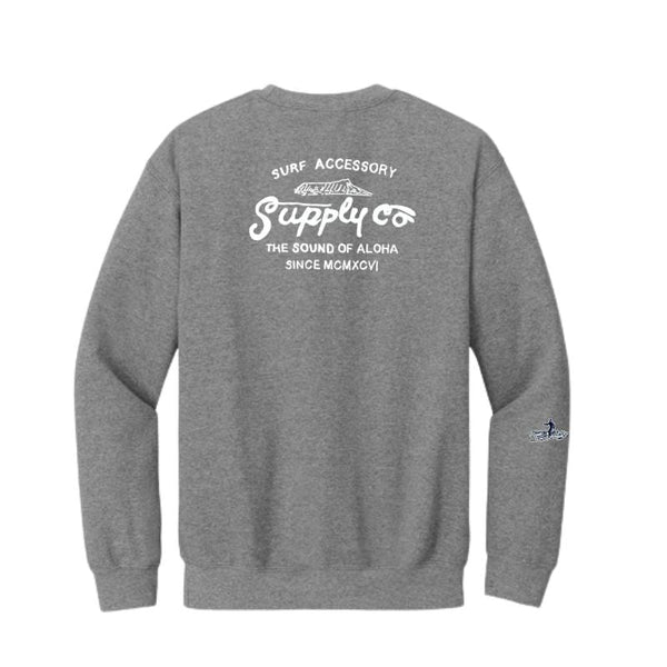 Hawaiian South Shore Sweater Supply Crew Grey White | Hawaii