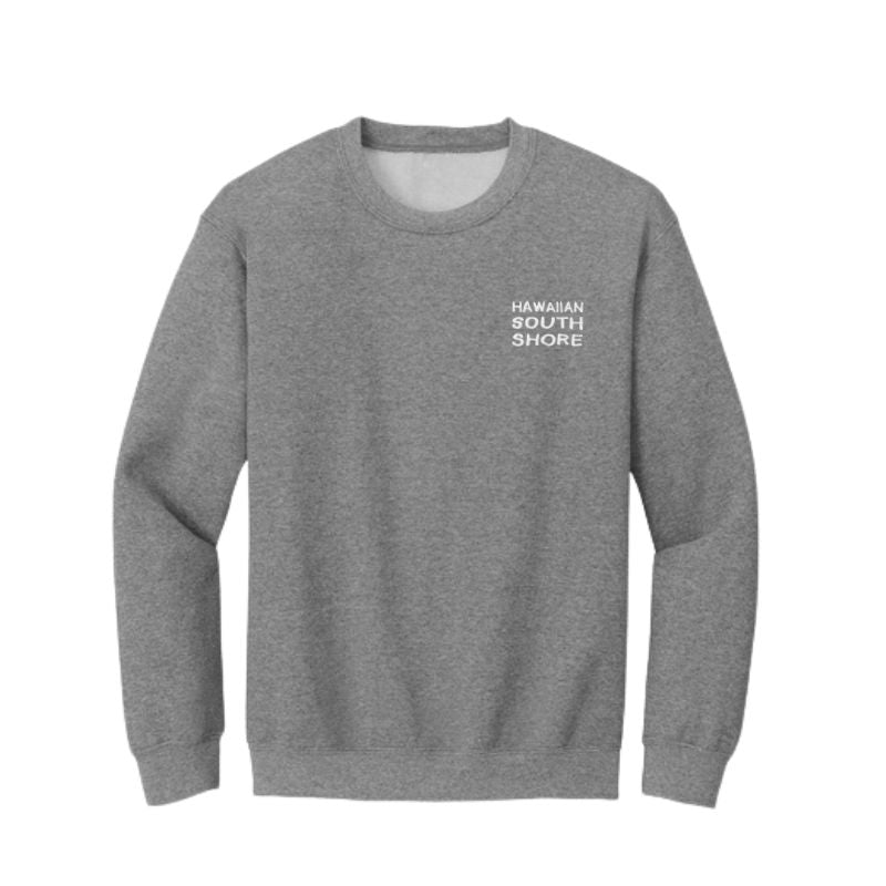Hawaiian South Shore Sweater Supply Crew Grey White | Hawaii