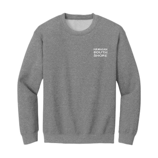Crew Supply Sweater in Grey, front, flat lay